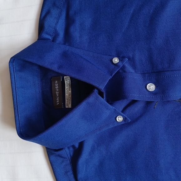 Van Heusen "Wrinkle Free" Short Sleeve Button Down Shirt NEW- Sz. Sm/14.5 - Picture 3 of 10